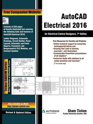 cover image of AutoCAD Electrical 2016 for Electrical Control Designers
